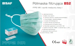 PÓŁMASKA FILTRUJĄCA BISAF BS2 FFP2 NR / WYRÓB MEDYCZNY KLASY I
