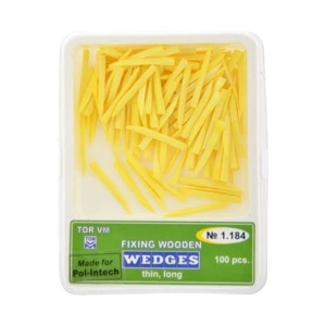 TOR VM Kliny drewniane żółte 100 szt.- cienkie, długie