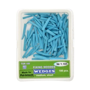 TOR VM Kliny drewniane niebieskie 100 szt.- średnie, krótkie