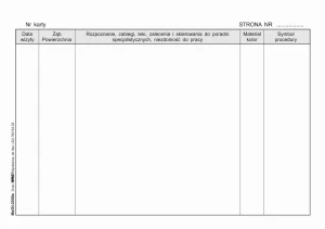 Wkładka do historii choroby poradni stomatologicznej